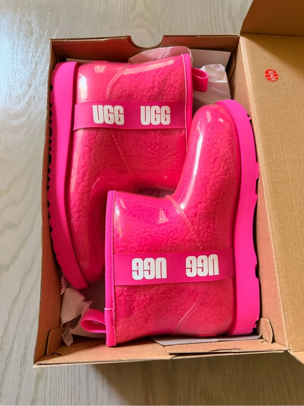 UGG Kids Pink Waterproof Rain & Snow Boots